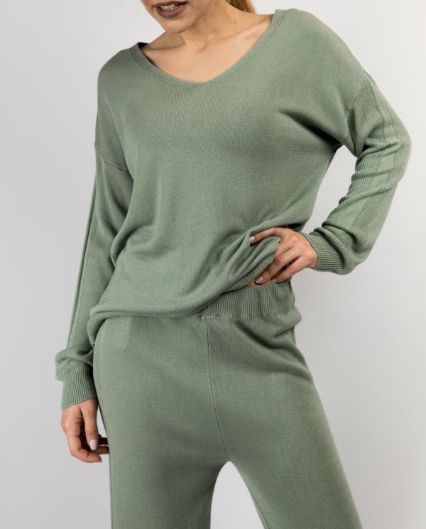 Σετ πλεκτό V neck