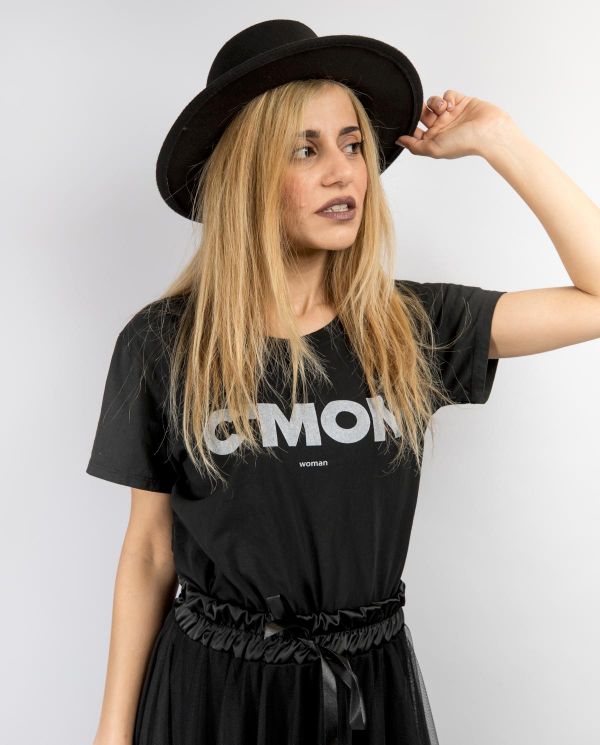 Tshirt basic βαμβακερό λαιμόκοψη με στάμπα