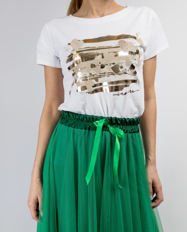 Tshirt basic κοντομάνικο λαιμόκοψη με στάμπα